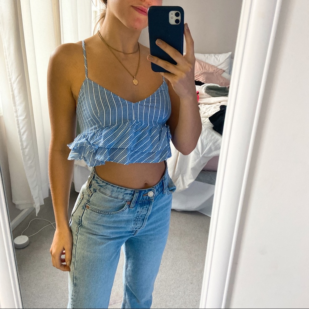 Cropped Peplum Top
